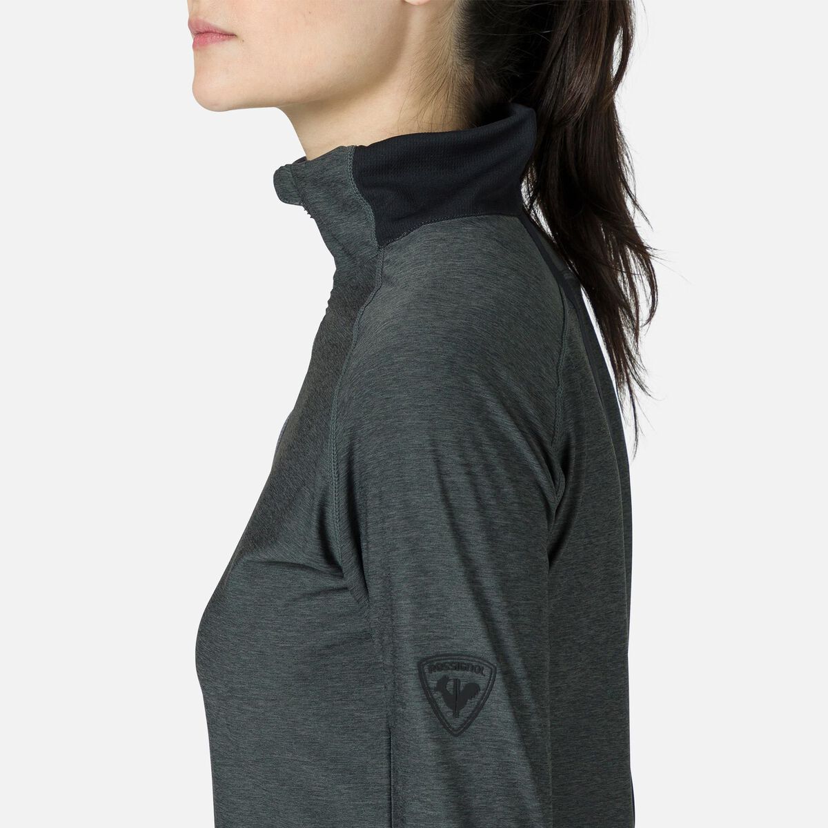 Rossignol Women's Melange Half-Zip Hiking Pullover grey