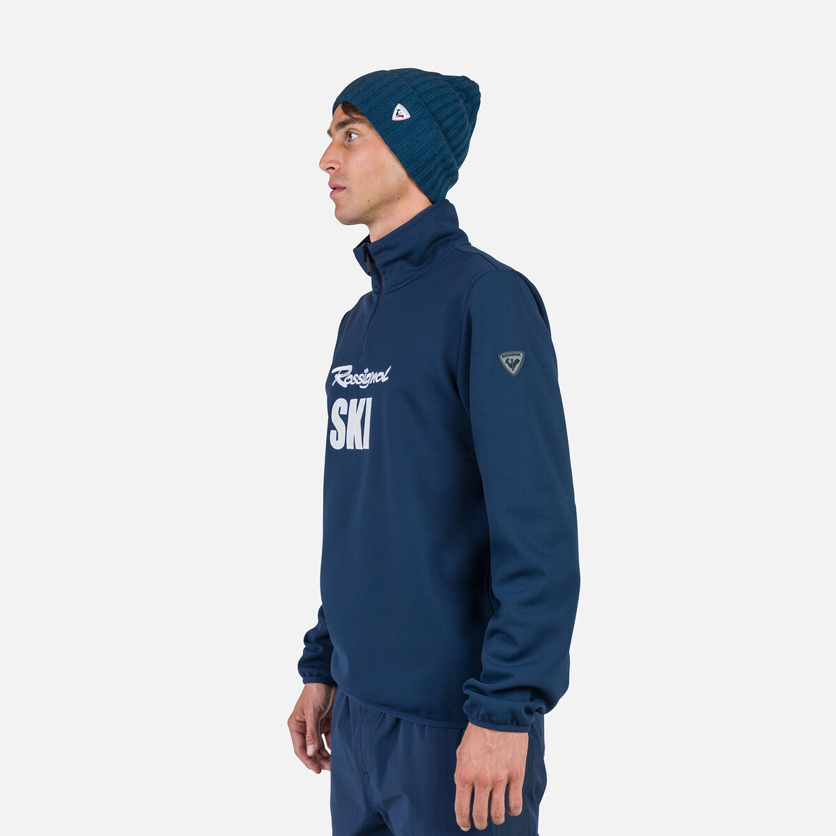 Rossignol Pile da sci uomo con mezza zip Signature Blue