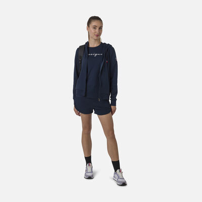Rossignol Women's full-zip hooded logo fleece sweatshirt blue