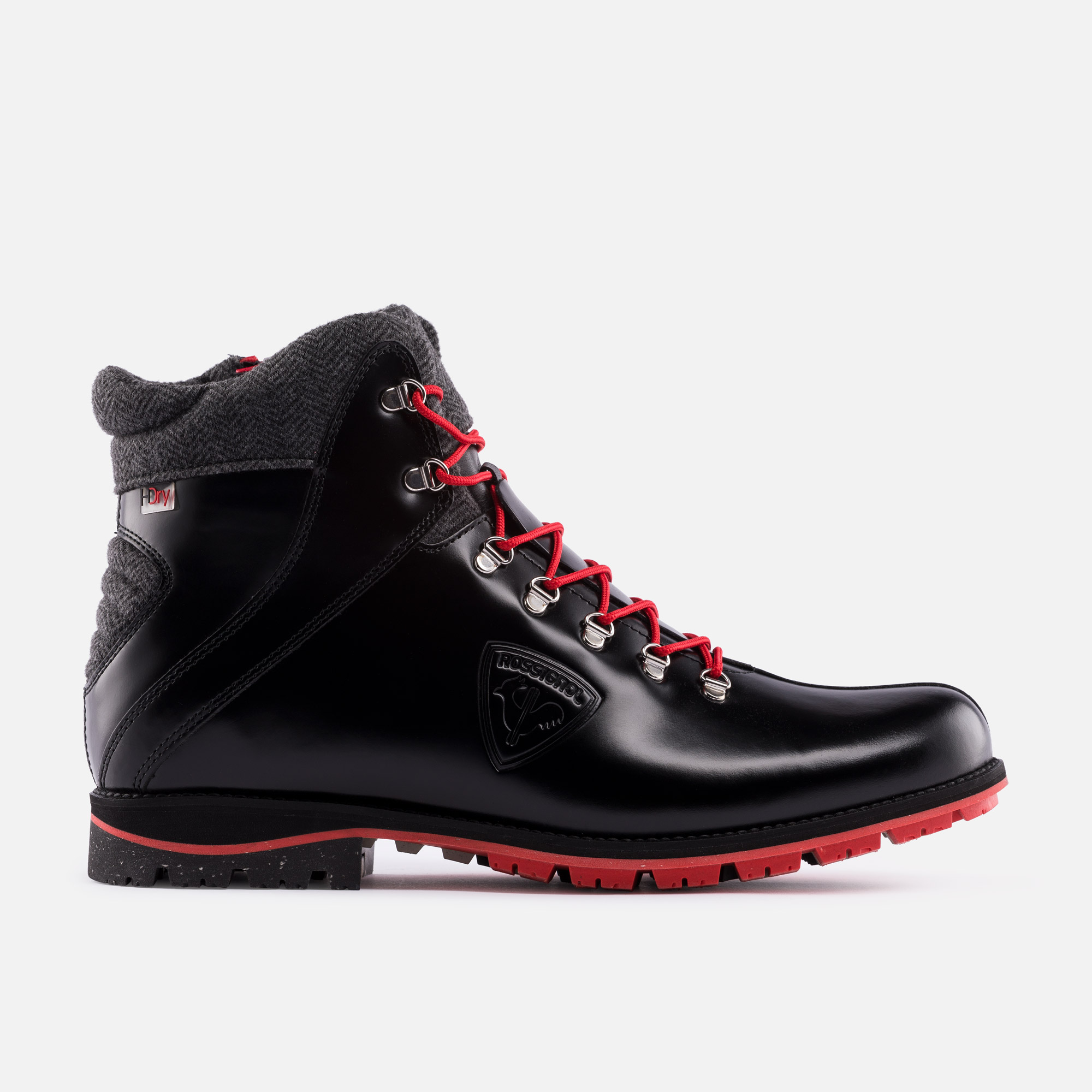 Bottines Chamonix noires brillantes homme