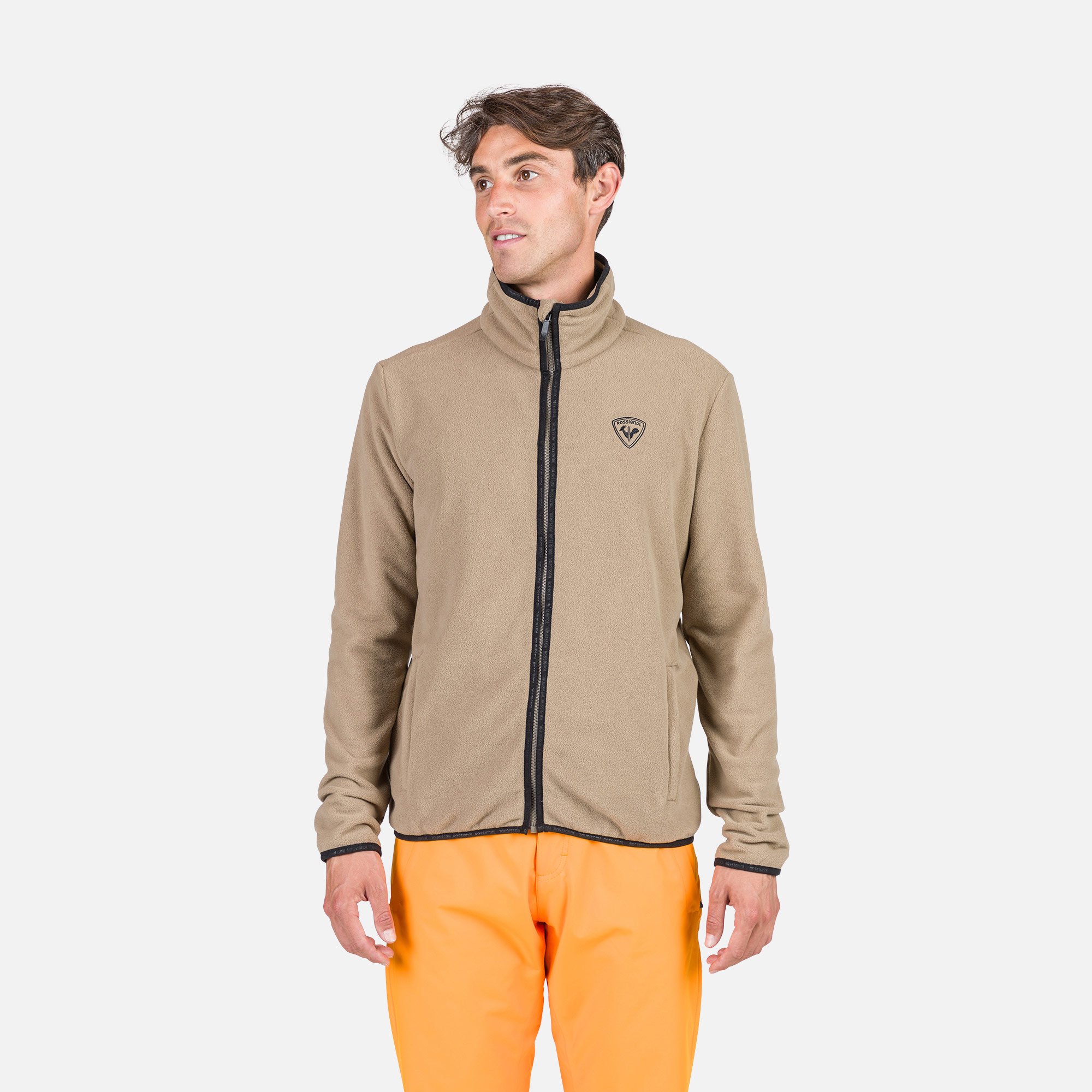 Giacca in pile uomo con zip integrale Strawpile