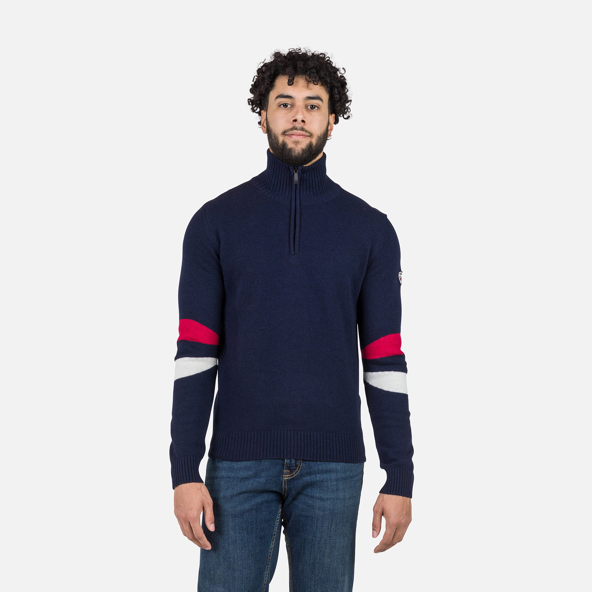 Maglione con mezza zip uomo Signature